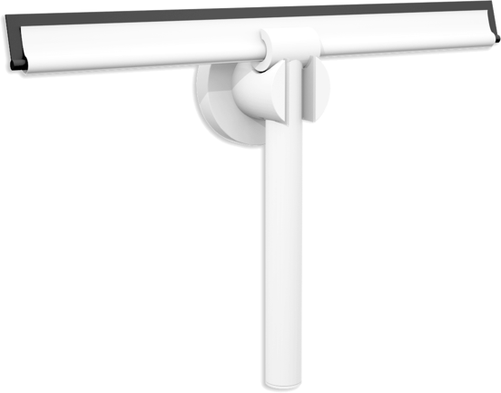 Blaufoss raclette de douche blanc avec système de suspension pour fixation murale