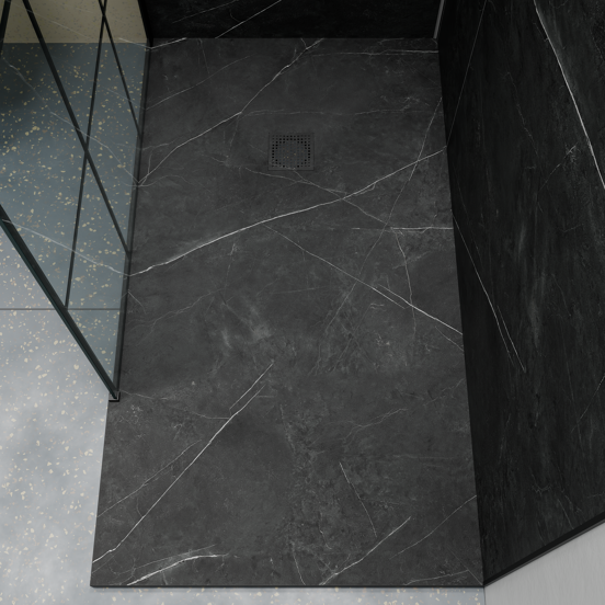 Luca Varess Suite Duschwanne 160 x 90 cm Marmorkomposit Marble Dark 
