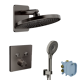 Blaufoss Smartbox Switch-line set de douche pluie encastré, élément encastré inclus