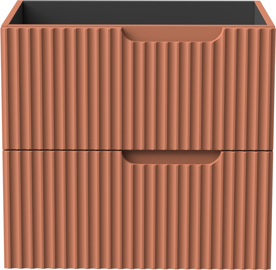 Linie Ribbo meuble sous-vasque suspendu 60 x 46 cm cotto 2 tiroirs