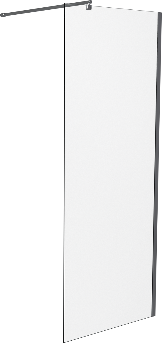 SanyOne Walk-In Dusche: 80 x 195 cm, Klarglas, Chrom Profil, glänzend