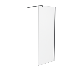SanyOne Walk-In Dusche: 80 x 195 cm, Klarglas, Chrom Profil, glänzend