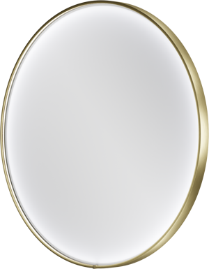 Balmani Secret rond badkamerspiegel Brushed Champagne Gold Ø 70 cm met spiegelverlichting en anti-damp