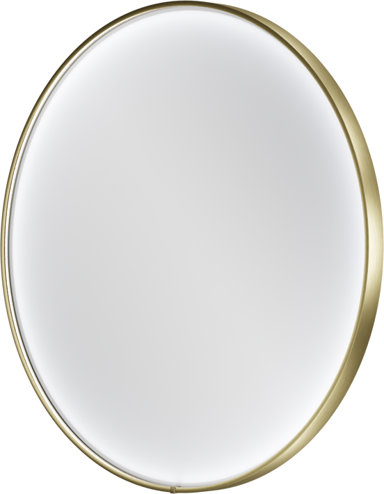 Balmani Secret rond badkamerspiegel Brushed Champagne Gold Ø 70 cm met spiegelverlichting en anti-damp