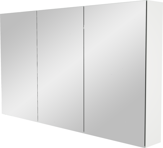 Storke Reflecta Spiegelschrank Bad: 130 x 75 cm, Weiß matt