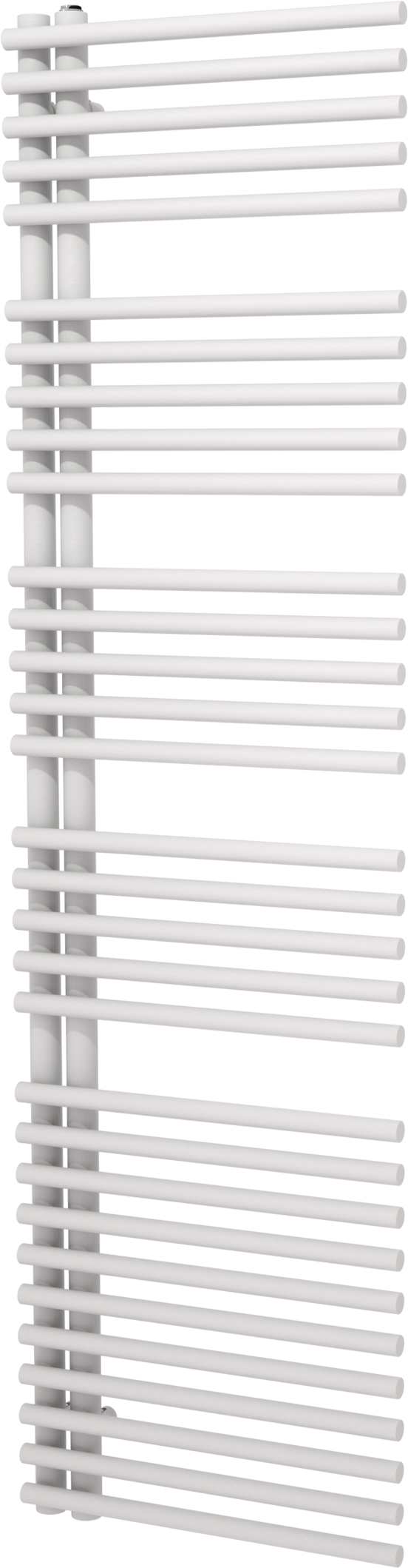 Vipera Nevada enkele handdoekradiator 50 x 180 cm centrale verwarming mat wit zijaansluiting 847W