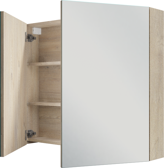 Linie Montro spiegelkast 90 x 75 cm naturel eiken