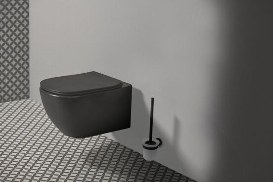 Ideal Standard Tesi wc suspendu noir mat bride de rinçage fine, kit d'isolation inclus