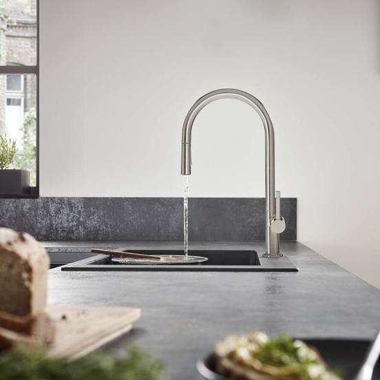 Hansgrohe Talis M54 210 2jet keukenkraan met uittrekbare handdouche chroom