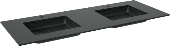 Balmani Tablo Facetta Doppelwaschtisch, Granit poliert, 150 x 55 cm