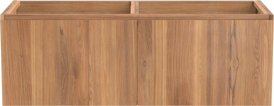 Balmani Idra hängender Waschbeckenunterschrank: 135 x 55 cm, Teak, 4 Schubladen