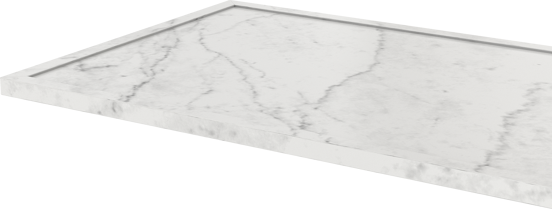 Balmani Bordo tablette simple ou double marbre carrare 160 x 49 cm