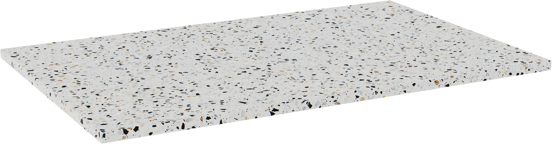 Balmani Stretto enkel tablet Bianco Nero terrazzo 90 x 55 cm