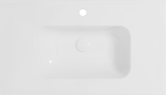 Balmani Nostra Einzelwaschtisch Porzellan glänzend Weiβ 80 x 46 cm