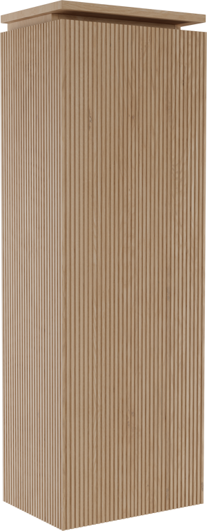 Balmani Eclips hängender Hochschrank Links Eiche natur 44 x 32 x 130 cm, Vert. Sym. Rippe