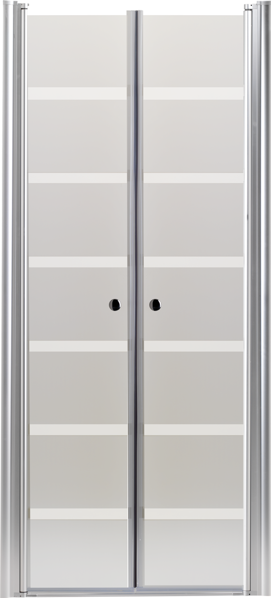 Luca Varess Cyrus douche pendeldeur 80 x 195 cm helder gestreept glas mat aluminium profiel