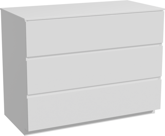 Storke Edge staand badkamermeubel 105 x 52 cm glanzend wit met Tavola enkel tablet in solid surface mat wit
