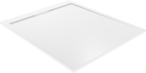 Balmani Indus receveur de douche 120 x 100 cm marbre composite blanc mat structure en ardoise