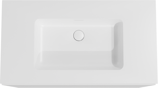 Storke Edge meuble salle de bains à poser 95 x 52 cm blanc brillant avec Mata plan simple en solid surface blanc mat