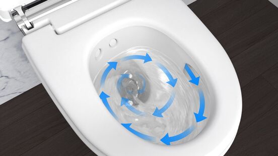 Geberit Aquaclean Sela douche toilet glanzend wit randloos