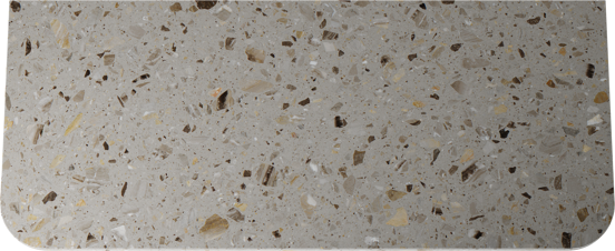 Balmani Moon tablette simple ou double terrazzo greige 130 x 55 cm
