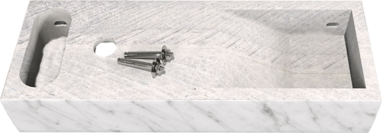 Balmani Mood fonteintje 55 x 20 cm Carrara marmer