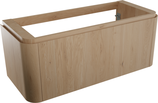 Balmani Moon meuble sous-vasque suspendu 130 x 55 cm chêne naturel 2 tiroirs