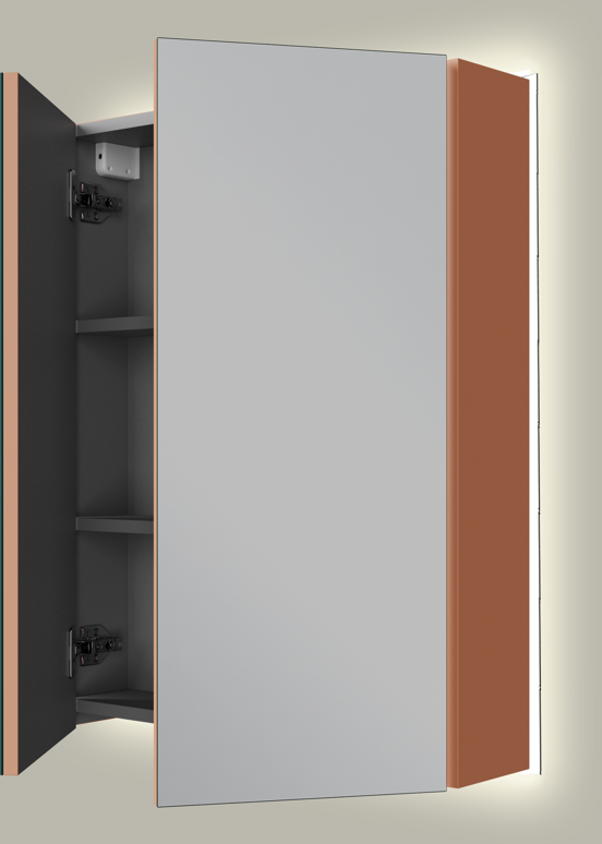 Linie Montro armoire de toilette lumineuse 60 x 75 cm cotto