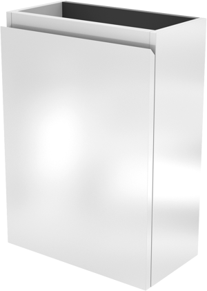 Linie Lado zwevende toiletmeubelkast 40 x 21 cm glanzend wit