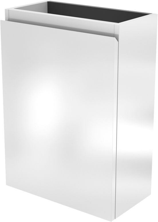 Linie Lado zwevend toiletmeubel 40 x 22 cm hoogglans wit met Baro wastafel in glanzend witte keramiek