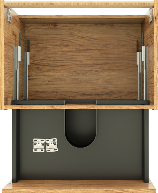Balmani Lucida meuble sous-lavabo suspendu 75 x 55 cm teck 2 tiroirs