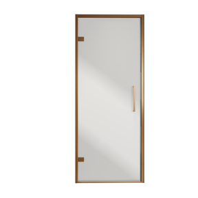 Balmani Senses Design douche draaideur links 90 cm x 210 cm Reflex spiegelglas, Brushed Rosegold profielen