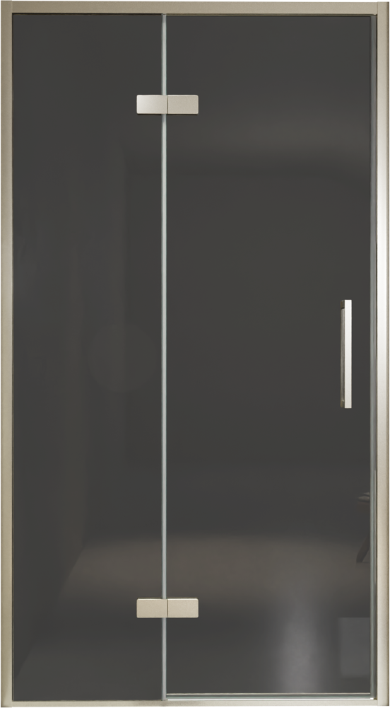 Balmani Senses Design douche draaideur links 120 cm x 210 cm Rookglas, Brushed CoolMetal profielen, met coating