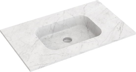 Balmani Tablo Arcato plan simple marbre carrare 90 x 55 cm