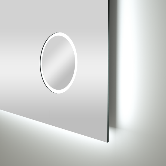 Balmani Giro rechthoekig badkamerspiegel 120 x 70 cm met spiegelverlichting en anti-damp
