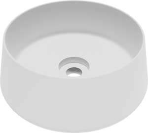 Balmani Bag waskom mat witte Solid Surface rond 40 x 40 cm