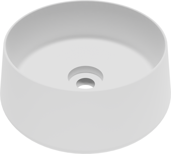 Balmani Bag vasque à poser Solid Surface blanc mat rond 40 x 40 cm