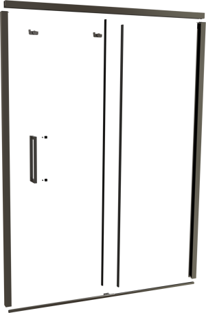 Balmani Senses Design 160 cm Profilset für Schiebetür für Nische Brushed GunMetal