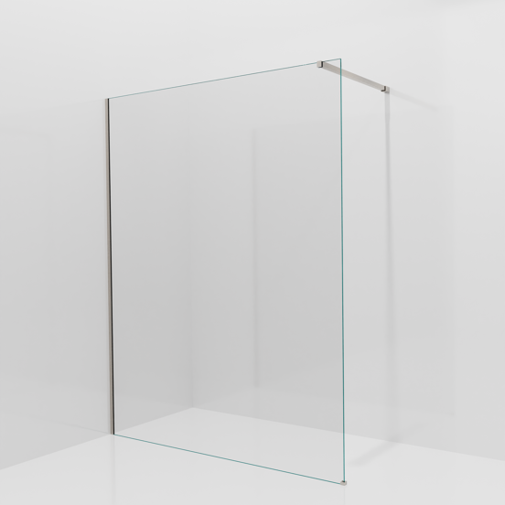 Balmani Modular inloopdouche: 160 x 200 cm, Extra helder glas met coating, Brushed CoolMetal profielen