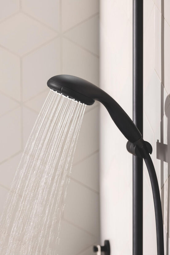 Grohe Vitalio Start set de douche de pluie robinet thermostatique noir mat