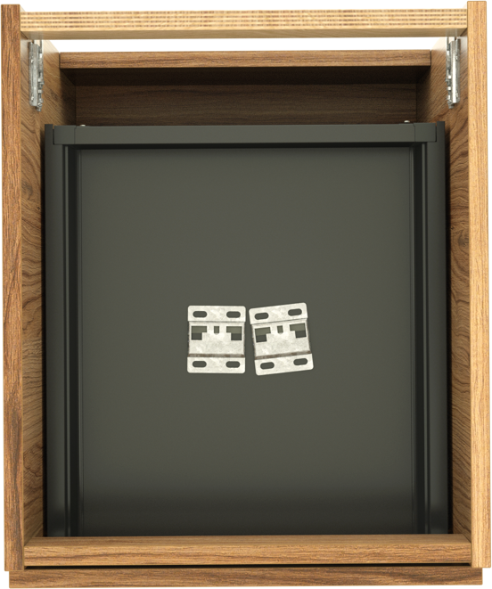 Balmani Lucida hängender Waschbeckenunterschrank: 45 x 55 cm, Teak, 2 Schubladen