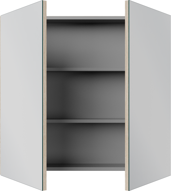 Linie Montro armoire de toilette 80 x 75 cm chêne clair