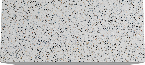 Storke Edge freistehendes Möbelstück Set: 120 x 52 cm, Beton dunkelgrau, mit Tavola Einzel- oder Doppel Waschtischplatte, Terrazzo in Weiß/Schwarz matt