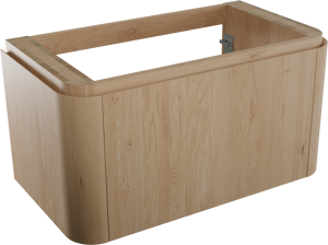 Balmani Moon zwevende wastafelonderkast 100 x 55 cm naturel eiken 2 lades