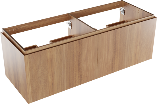 Balmani Eclips meuble sous-lavabo suspendu 150 x 55 cm Teck 4 tiroirs