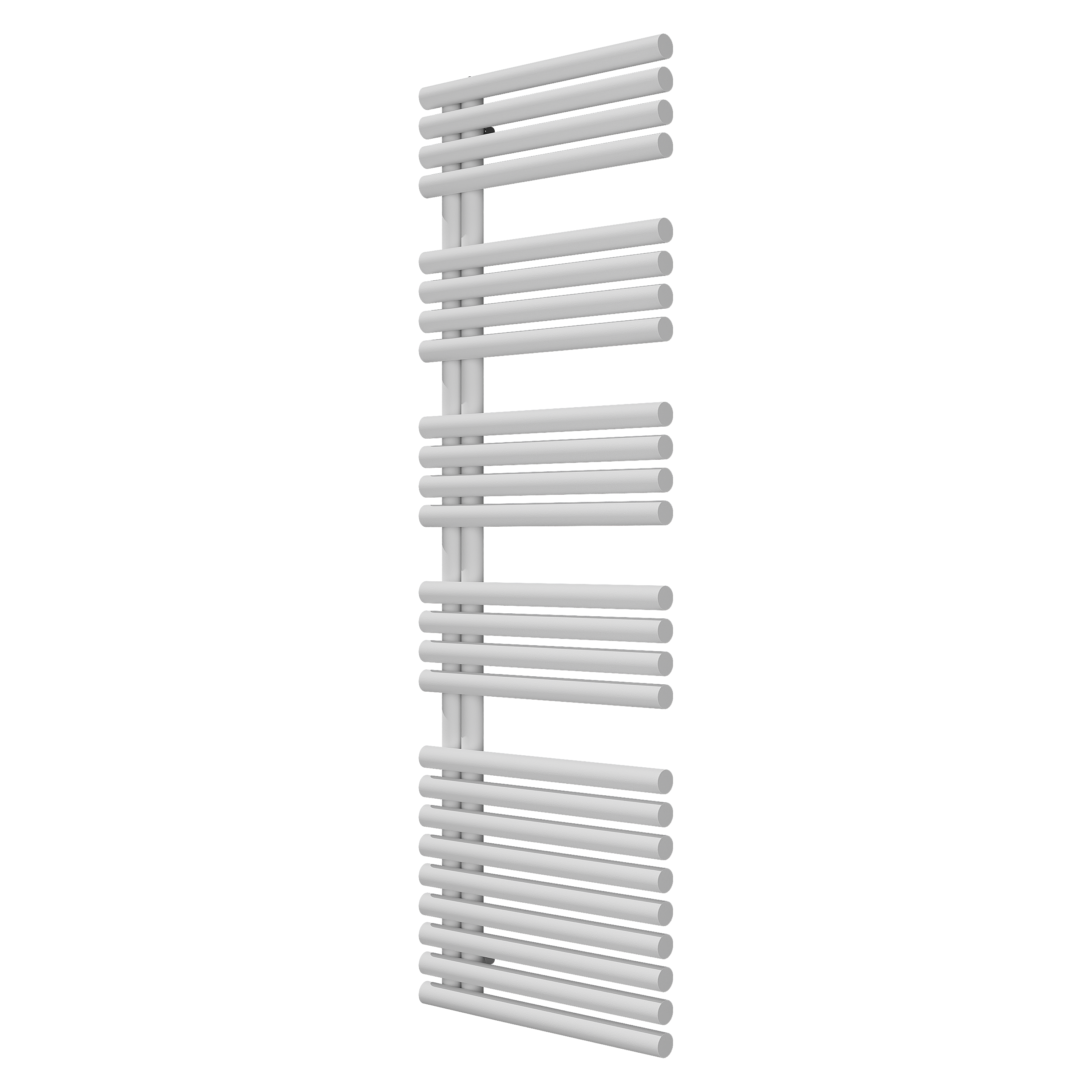Vipera Avila enkele handdoekradiator 60 x 187cm centrale verwarming mat wit middenaansluiting 1055W