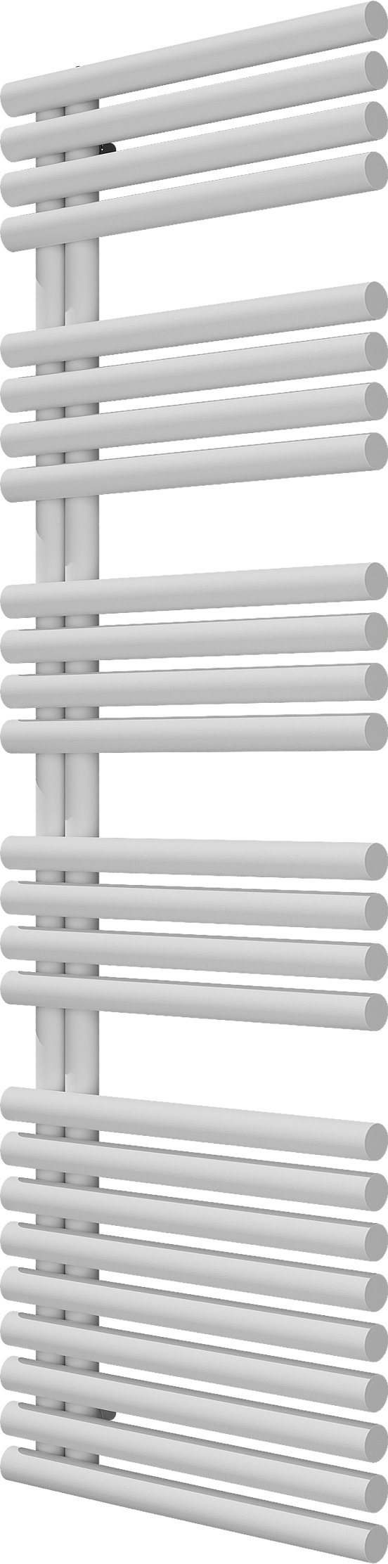 Vipera Avila enkele handdoekradiator 60 x 187cm centrale verwarming mat wit middenaansluiting 1055W