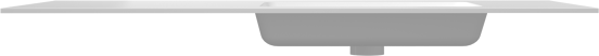 Storke Mata plan vasque asymétrique à droite mat solid surface 140 x 52 cm combinaison armoire 35 cm