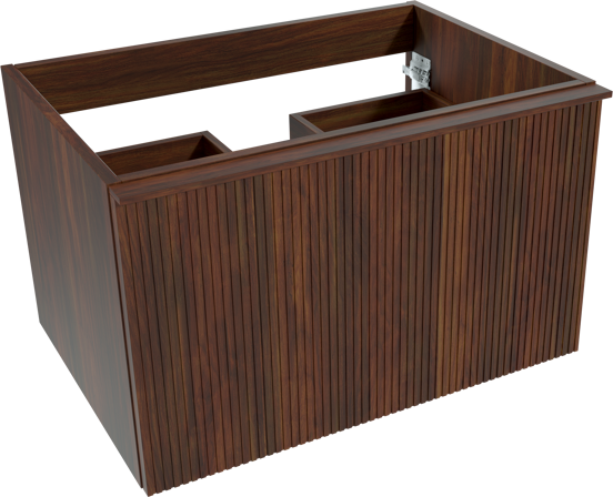 Balmani Forma meuble sous-vasque suspendu 75 x 55 cm noyer Américain 2 tiroirs
