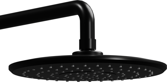 Linie Neptunus opbouw regendoucheset thermostatische kraan mat zwart